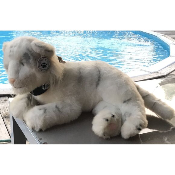 Rare KASHMIR White Tiger Plush Siegfried & Roy Mirage Vegas Large 27" Life Like - Picture 2 of 13